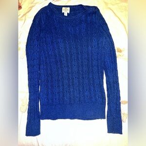 St. John's Bay Royal Blue Cable Knit Sweater